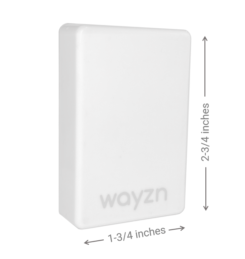 The Wayzn dog door opener for sliding glass doors Pet Tag receiver is small and blends into your home