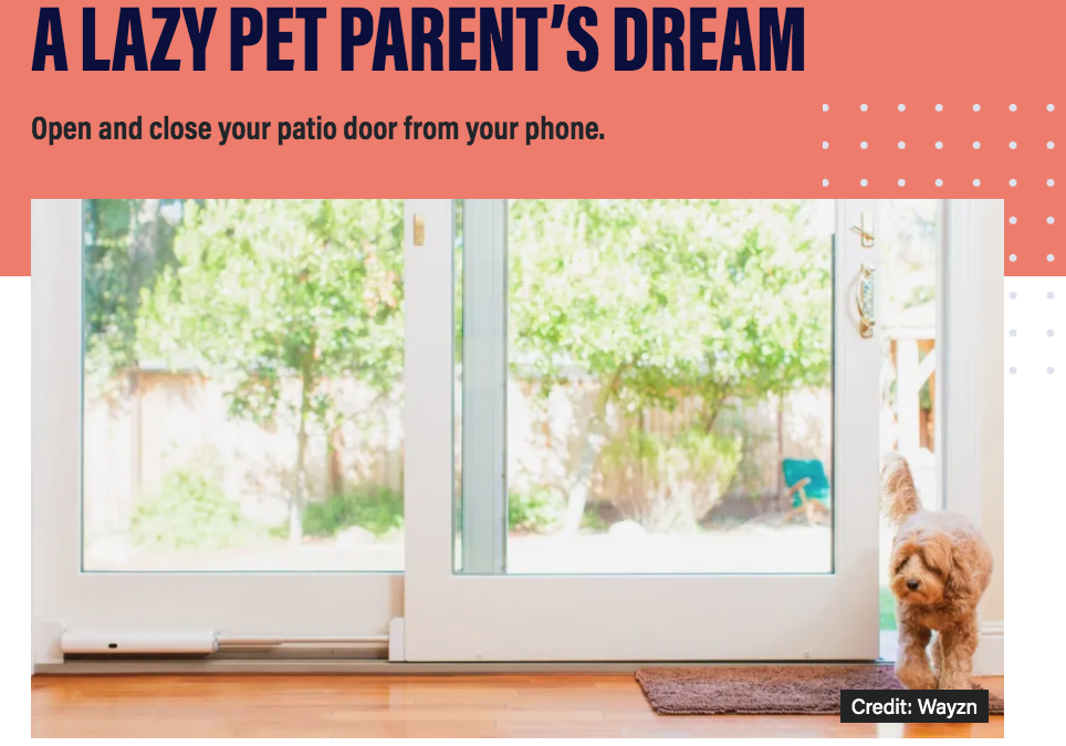 USA Today’s Reviewed Magazine: This Smart Sliding Glass Door is a Lazy Pet Parent’s Dream
