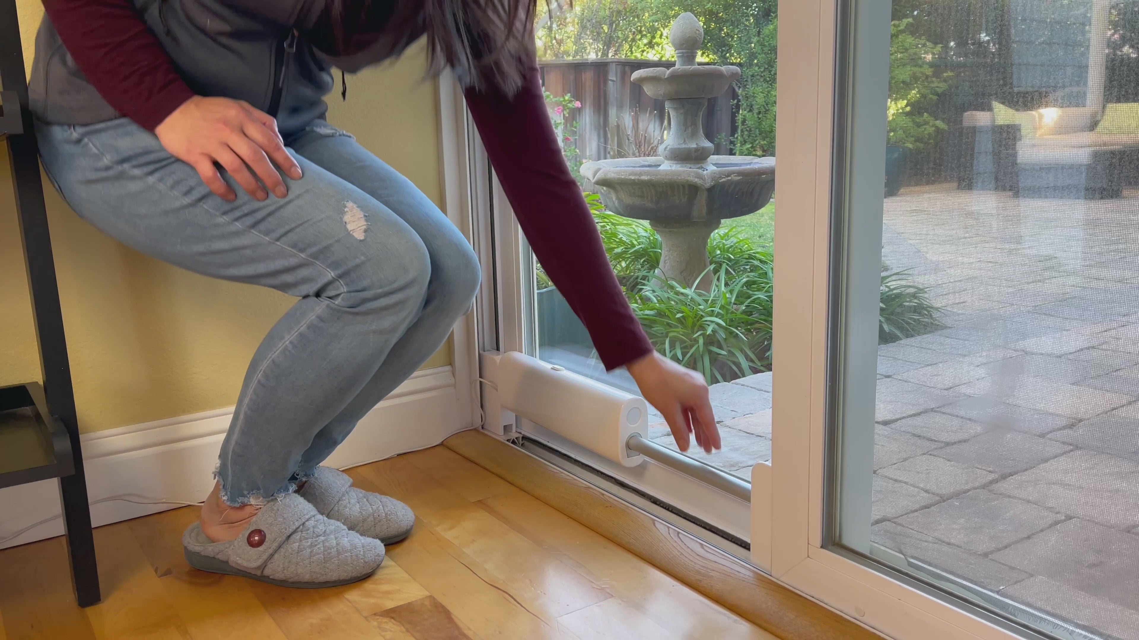 Proximity dog outlet door